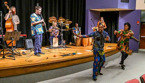 Elizabeth Woodbury Kasius & Heard performing in the BTC auditorium